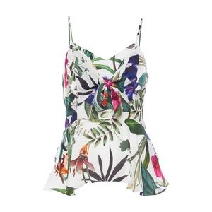 Magnolia Floral Tank Top (White Sardinia) | Parker
